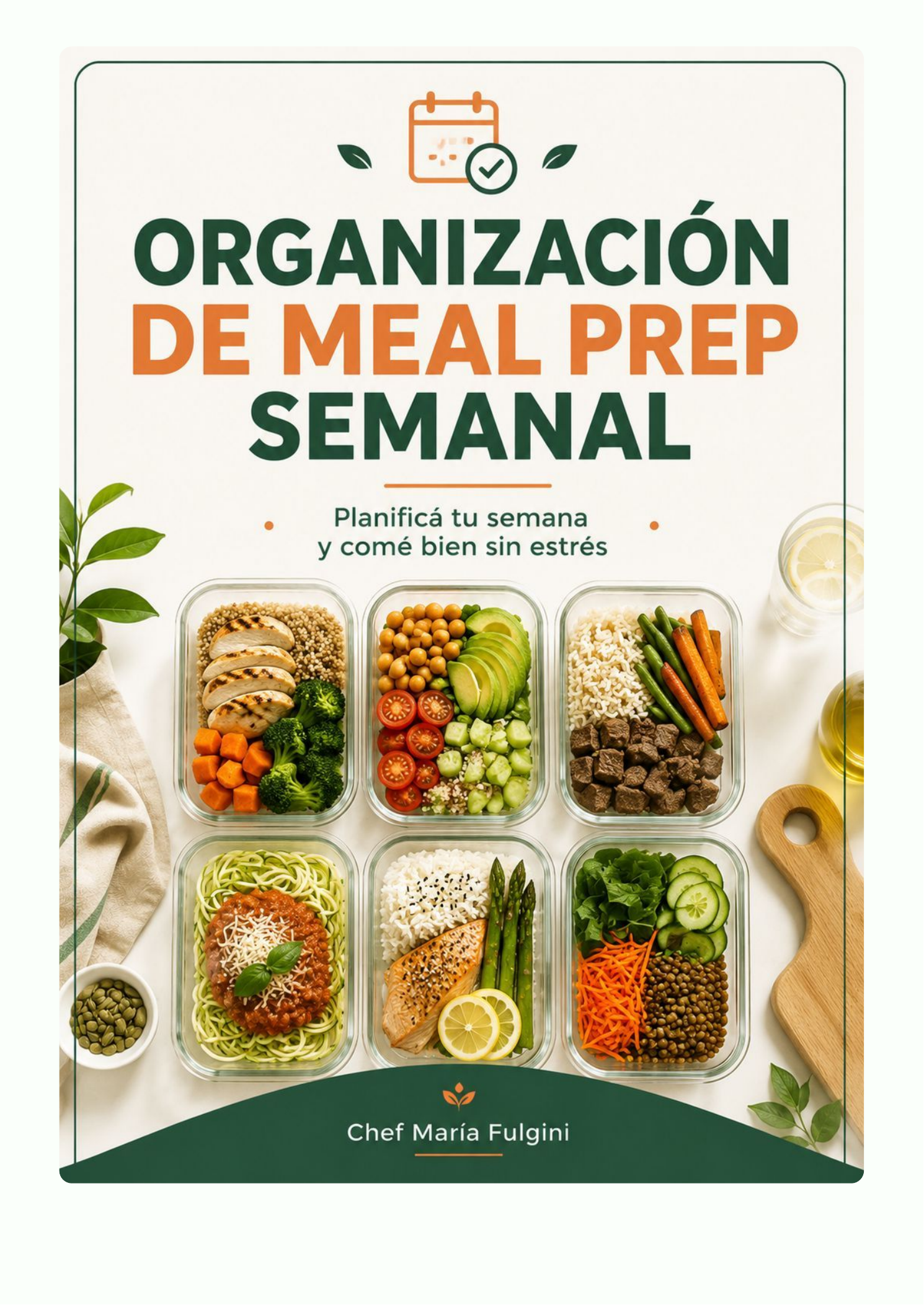 Portada de Organización de Meal Prep Semanal