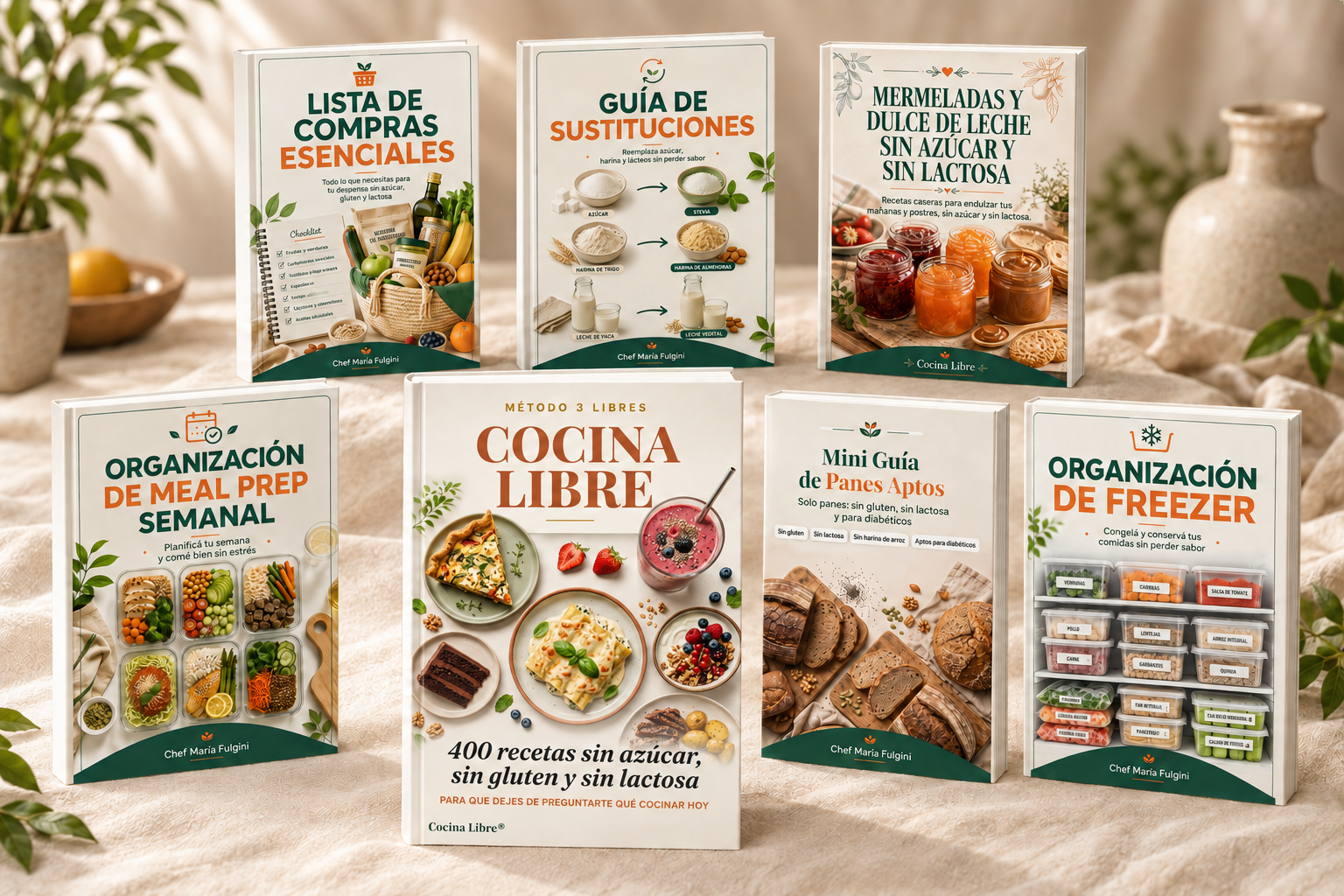 Cocina Libre con el producto principal y sus seis bonos